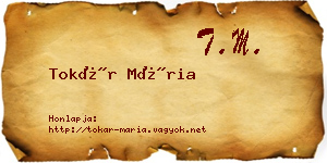 Tokár Mária névjegykártya