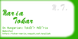 maria tokar business card